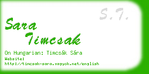 sara timcsak business card