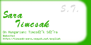 sara timcsak business card